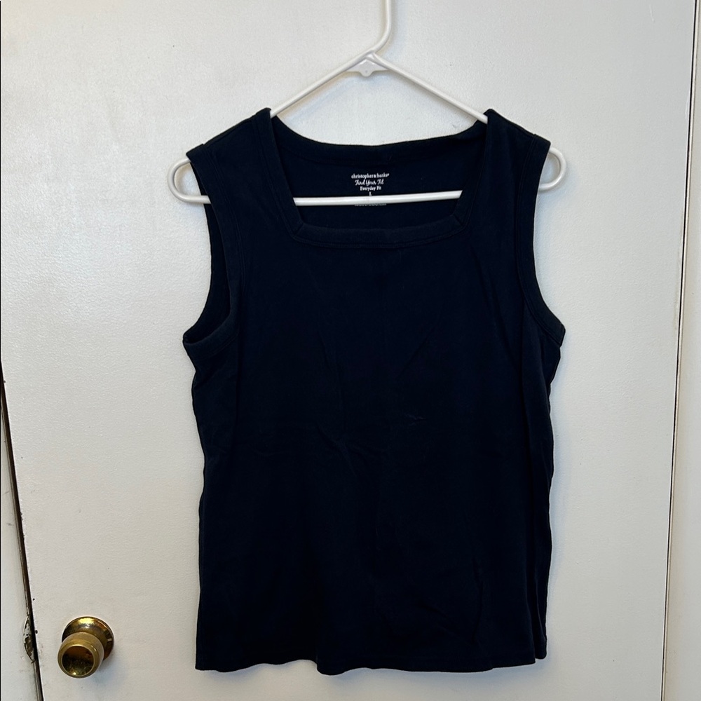 Christopher & Banks Women’s Sleeveless Top Navy Large
